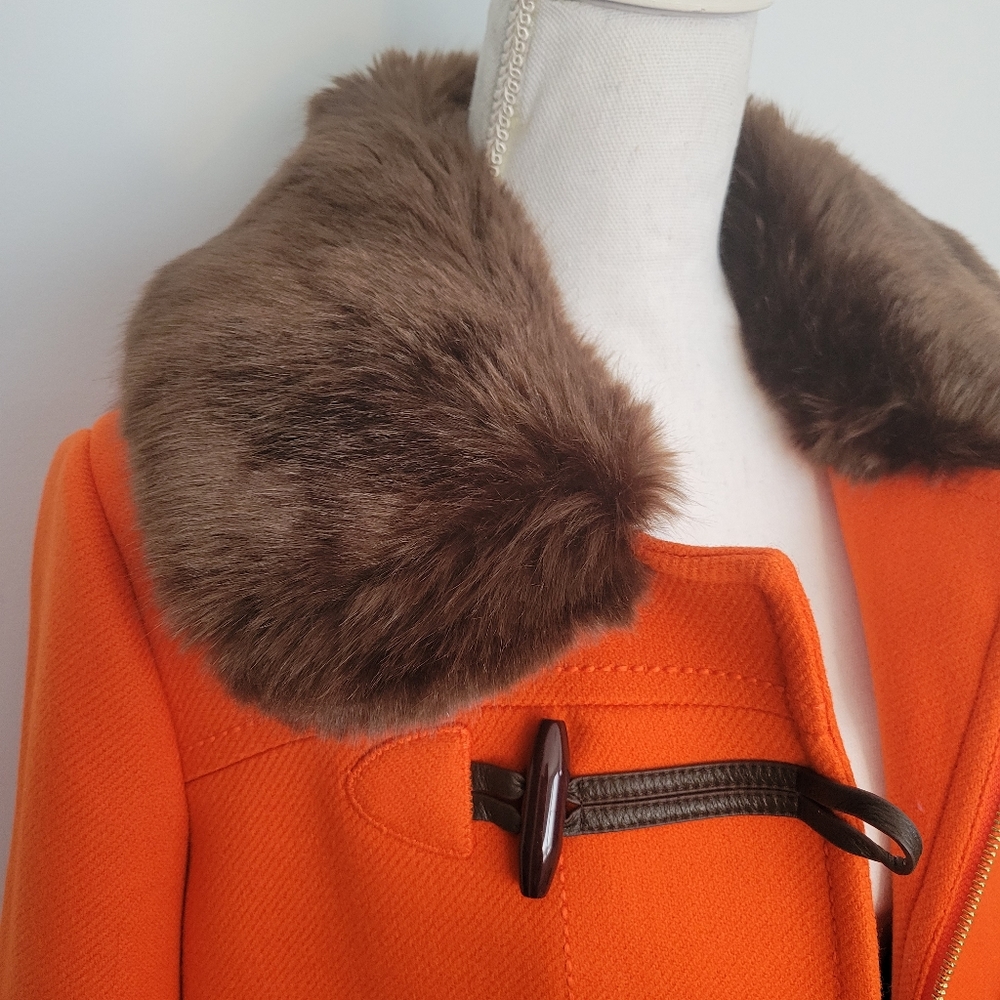 Kate Spade Allie Faux Fur Trimmed Duffel Coat - Picture 6 of 15